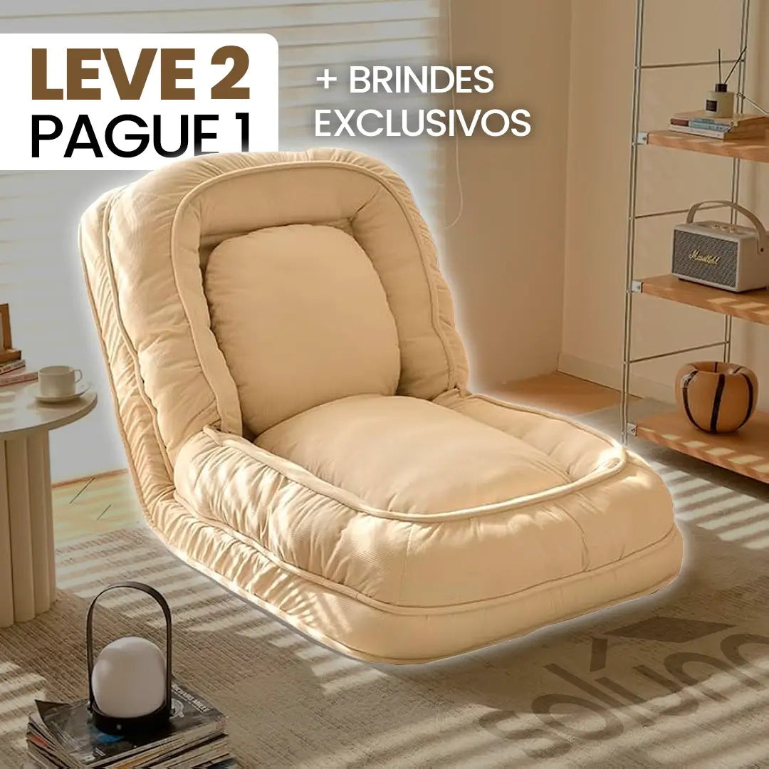 Sofá Cama Algodão Retrátil 5 em 1 + BRINDE: Almofadas Cushion